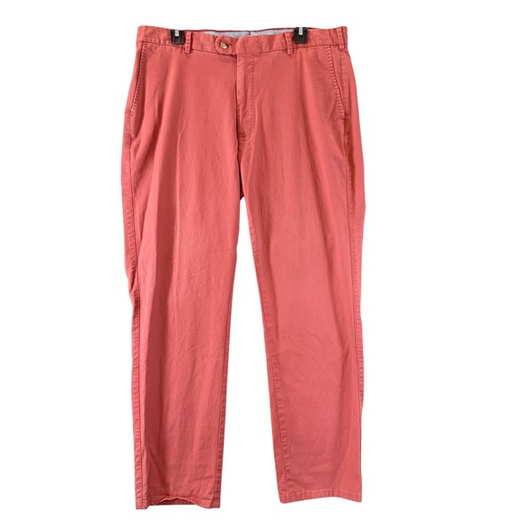 Peter Millar Other - Peter‎ Millar Chino Pants 36 FLAT FRONT Golf Casual Coral Pink Preppy Cotton